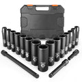 18pcs 1/2-Inch Drive Deep Impact Socket Set