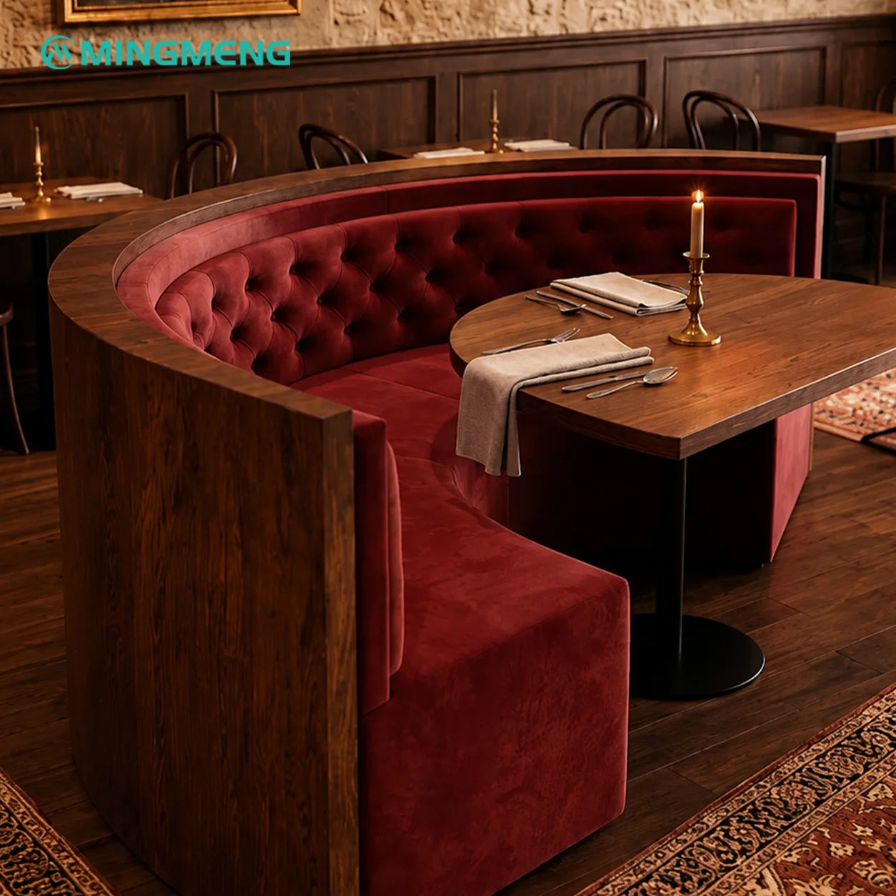 Durable Furniture Horeca Furniture Used Restaurant Table and Chair New Design Luxury Restaurant Furniture Barbecue Dining Booths