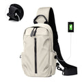 Customized Men's Outdoor Sport Travel Skew Bag Fashion Polyaster Multi-pocket Single Shoulder Zipper Backpack for Cycling