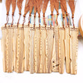 2025 Custom Name Design Eco-Friendly Natural Bamboo Wood Laser Musical Instrument Bookmarks Guqin Shape Carved Technique Crafts