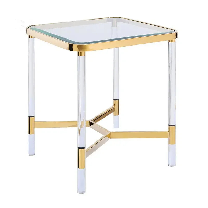 Modern Design Home Coffee Table Metal and Transparent Acrylic for Living Room Furniture
