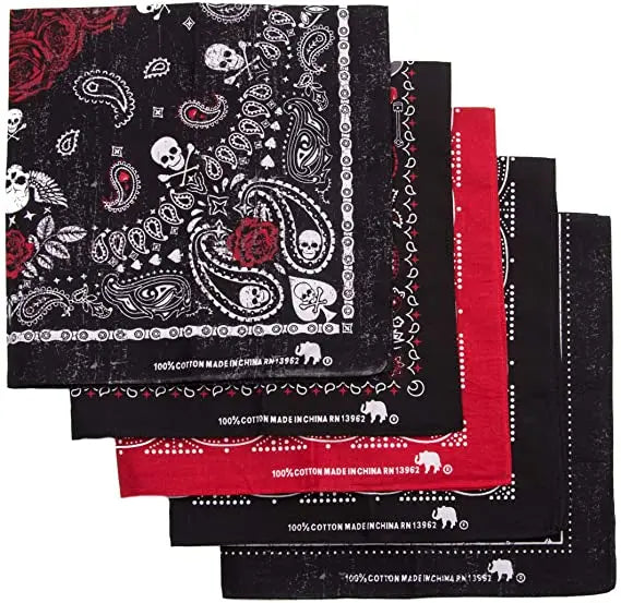 Customized Design Your Own Fashion Logo Printing Cotton Bandana Square Cotton Bandana
