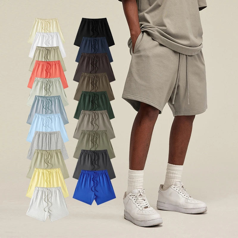 Rightdo Men's Shorts 80% Cotton 20% Polyester 440GSM Heavyweight Streetwear Oversize Women's Shorts Premium Quality High Street