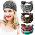New Design Floral Printed Elastic Sports Hairband Ladies Wide Headband Cotton Turban Headwear