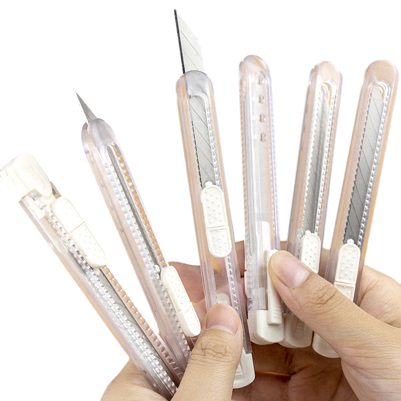 STARPRINT Transparent Ins Style Student Stationery Silver Plastic & Aluminium Alloy Small Handmade Utility Knife