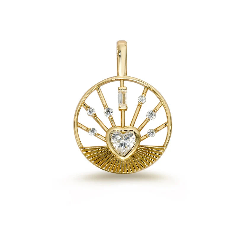 New Fashion Jewelry Wholesale Romantic Love Zircon Pendant 925 Silver Gold Plated Classic Party Necklace for Men and Women