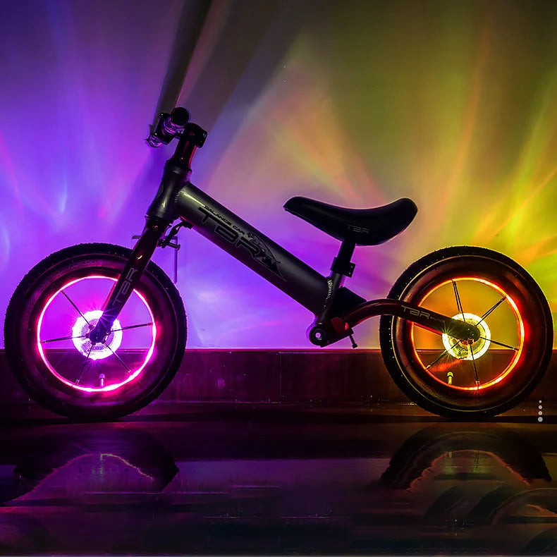 Smart Sensor Children's Balance Bike Wheel Lights USB Charging Night Riding Warning LED Bicycle Wheel Hub Light