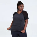 European American Women's Cross-Border Sports Top Loose Plus Size Short-Sleeved Yoga Blouse Gym Mesh Clothes Breathable Sports