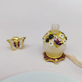15ml Arabic Gold Metal Custom Engraving Wholesale Dubai Empty Fancy Attar Glass Perfume Essential Oil Bottles With Gold Cap