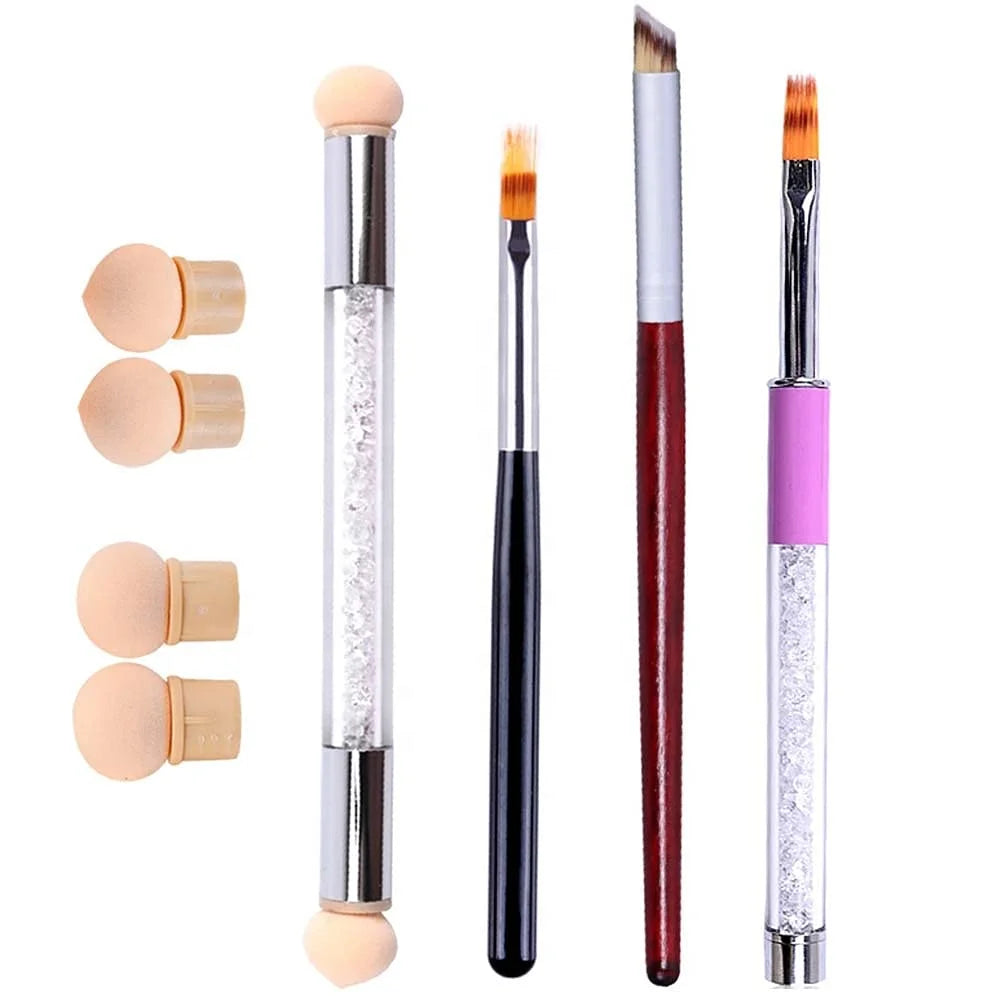 4 Pcs  Nail Brush for Gel Nails Gradient Sponges  for Acrylic  Nail Art Brushes for Acrylic Application Art Tools
