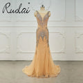 Ruolsi LWC8267  Dubai Luxury Heavy Beading Pearls  Sleeveless Mermaid  Evening Dresses Backless Shining Prom Dress