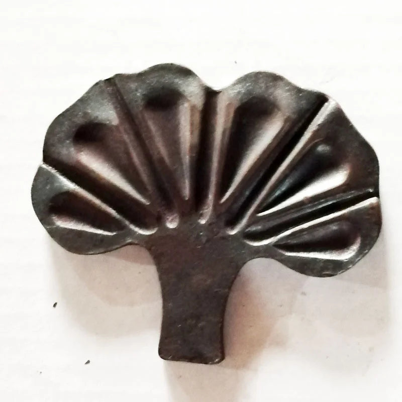 70x85mm Ornamental Forged Steel Components Wrought Iron Elements Leaf and Flowers