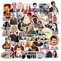 50Pcs Parks and Recreation Tv Series Graffiti Decor Sticker for Home Fridge Table Bottle Paper Decal Vinyl Diy Stickers