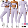 2024 New Arrival Workout Clothing Solid Women's Yoga Outfit Sportswear Fitness Yoga Wear Sustainable Gym Fitness Sets for Women