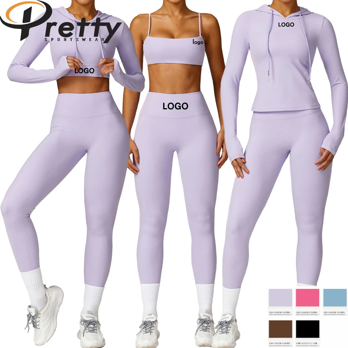 2024 New Arrival Workout Clothing Solid Women's Yoga Outfit Sportswear Fitness Yoga Wear Sustainable Gym Fitness Sets for Women
