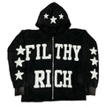Streetwear High Quality Box Blank Zip Hoodie Custom Print Logo Heavyweight Patch Embroidery Raw Hem Jogging Zip Hoodies