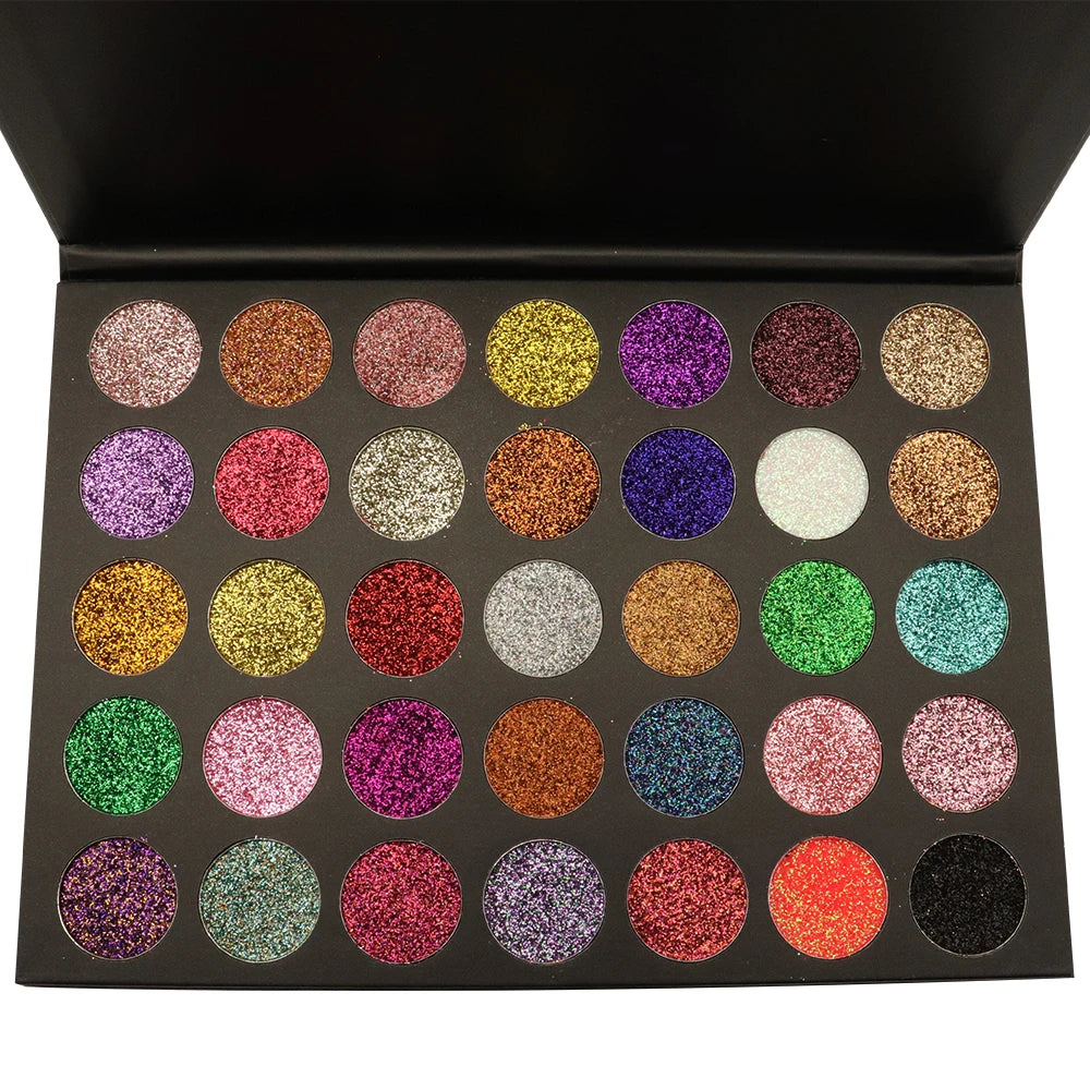 Wholesale Custom Single Color Eyeshadow Palette 35 High Pigmented Glitter Mineral Private Label Makeup 10 Colors Available DIY