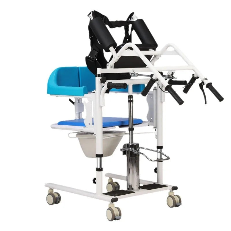 Hot-selling Hand-pushed Patient Transfer Chair Lift Chair with Toilet Is Suitable for Paralyzed Disabled People