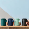 Handmade Ceramic Tea Mug with Infuser and Lid for Back to School Steeper Included Teaware
