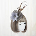Fashion Party Feather Fascinator Hats for Women Tea Party Headband Kentucky Derby Wedding Cocktail Mesh Feathers Hair Clip
