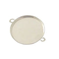 Beadsnice ID 27618 Jewelry Findings Bezel Cup with Two Ring 10mm Sold by PC Silver Jewelry Connectors