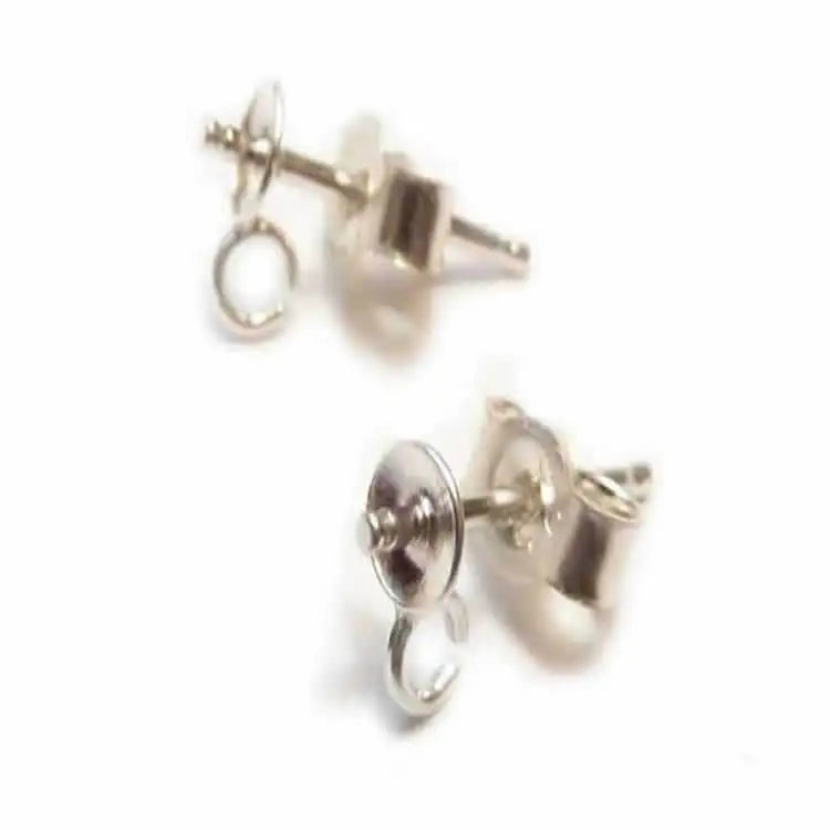 Beadsnice ID 27473 925 silver stud findings best for DIY jewelry earring