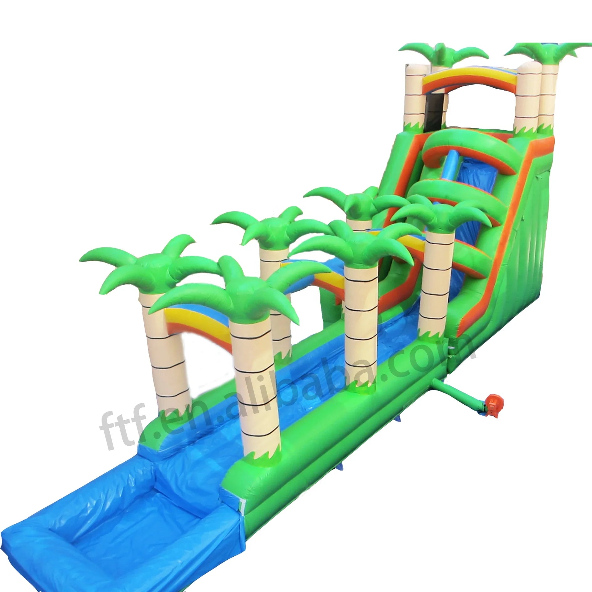 Waterhan FCT24K58 Commercial Inflatable Slider Obstacle-PVC/Nylon Material 500kg Capacity 5x5M Size Portable Outdoor Backyard