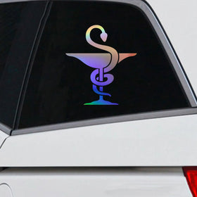 Snake Winding Cup Car Laser Sticker Vinyl Decal Car Truck Bumper Window Laptop Sticker Decor Gift Die Cut Decals Window Glass