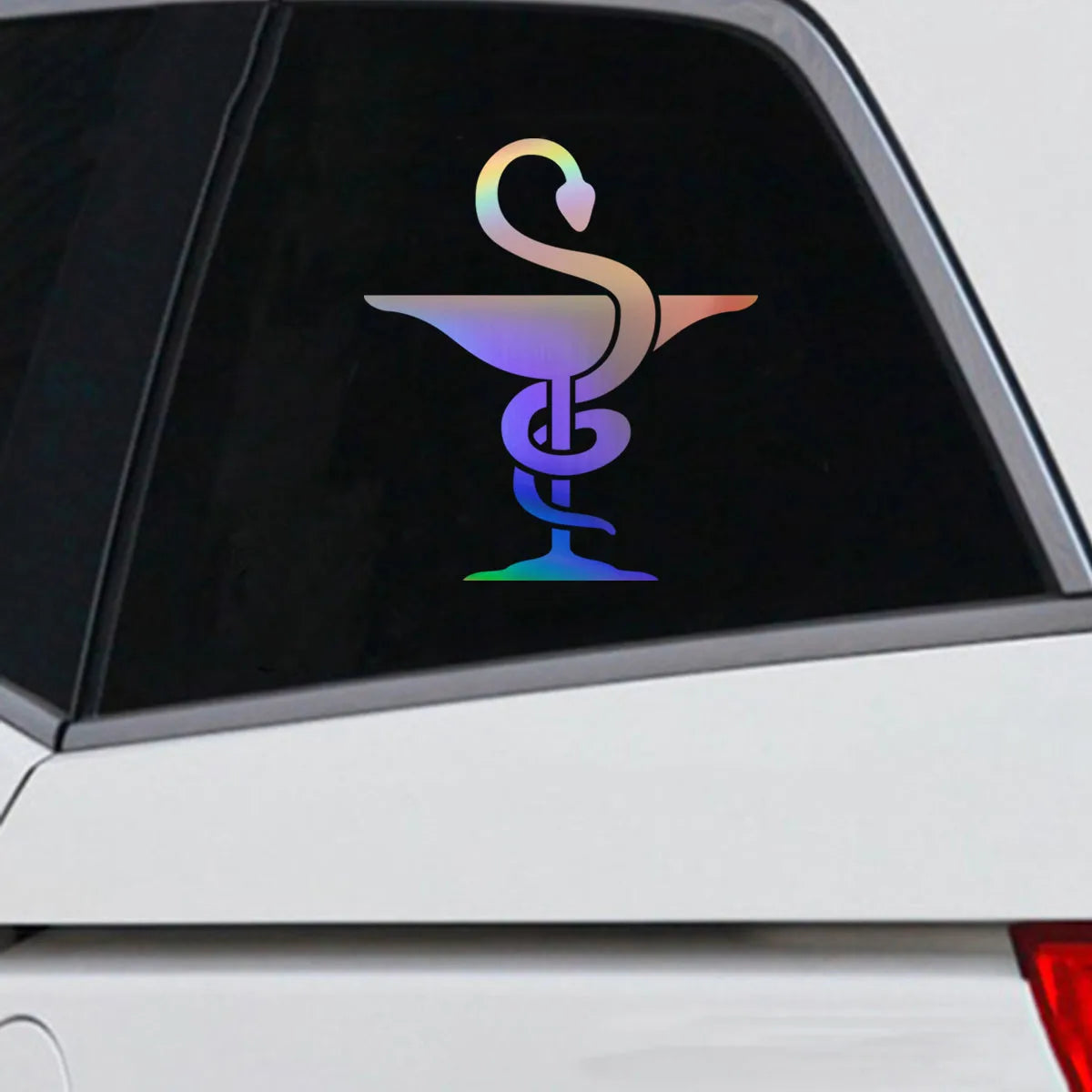 Snake Winding Cup Car Laser Sticker Vinyl Decal Car Truck Bumper Window Laptop Sticker Decor Gift Die Cut Decals Window Glass