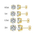 Starsgem Lab Diamant Earring Fine Jewelry Round Diamante Pendiente 1ct 1.5ct 2ct CVD HPHT 10k Gold Lab Grown Diamond Earrings