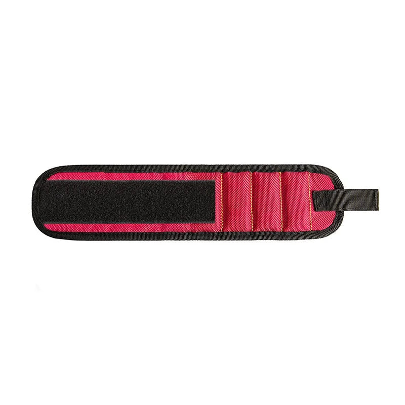 Magnetic Wristband 3 Rows Strong Magnets Adjustable Magnetic Wrist Band Nails Drill Bits Bracelet for Repair Tool