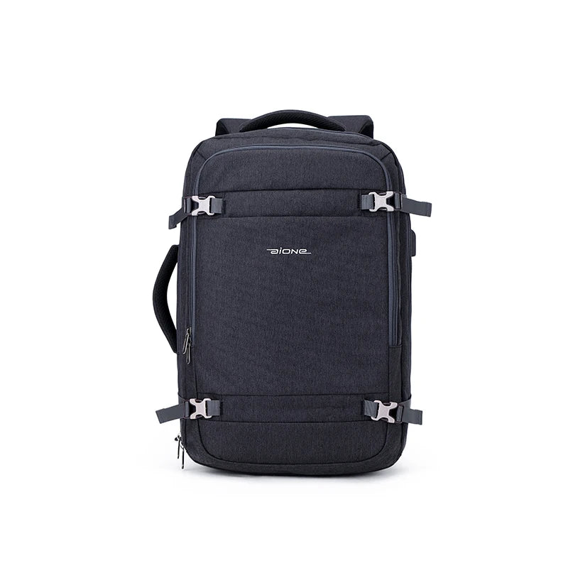Large Capacity Expandable 15.6 Inches Laptop Backpack Men's Daily Black Computer Business Backpack
