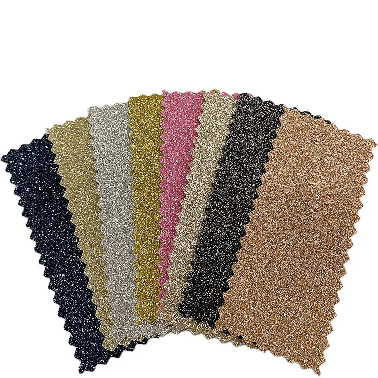 Chunky Glitter Faux PU Synthetic Leather Fabric Sheets for Decoration/crafts Materials/shoes/bag