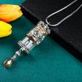 10ml Empty Golden SIlver Hanging Car Perfume Diffuser Glass Bottle Air Freshener Screen Printing Cosmetic Packing Stock