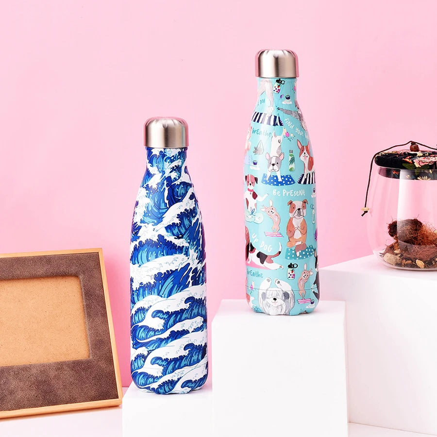 Stainless Steel Double Wall Sport Vacuum Flask Hot and Cold Water Bottle With Custom Logo