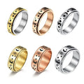 Fashion Ring Creative Sun Moon Stars Ring Stainless Steel Relieve Anxiety Fidget Rings for Man Women