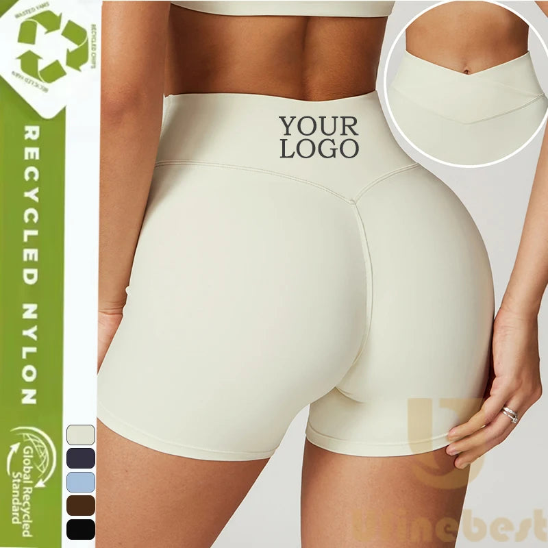 Oem Environmentally Friendly Tight High Waist Yoga Shorts Running Butt Lift Fitness Pants Athletic Legging Sports for Women