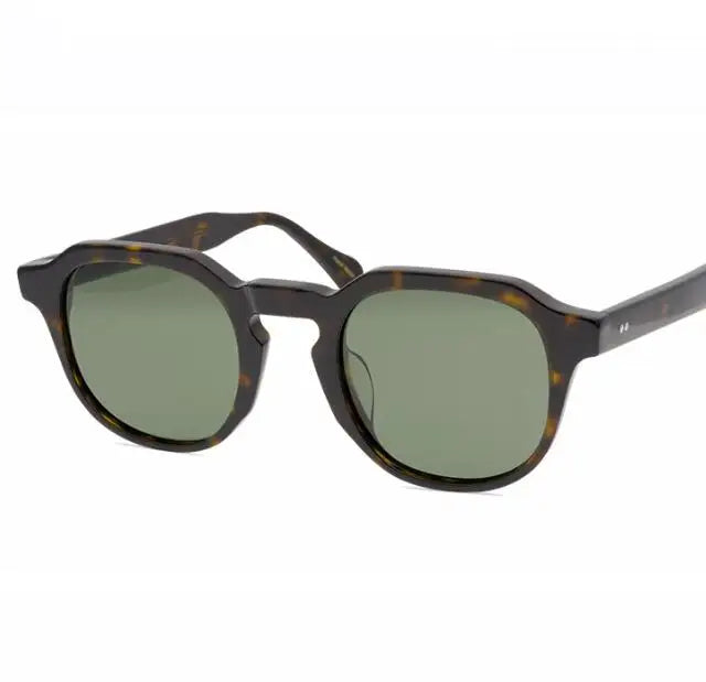 High-end Quality Designer Glasses Men Polarized Lens Handmade Quality Acetate Rectangular Sunglasses