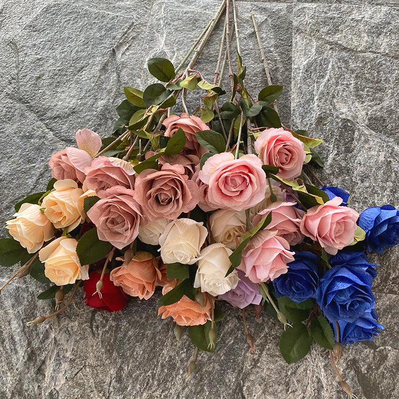 Rose Flower 6 Head Exquisite Roses Cadburys Roses Artificialflowers