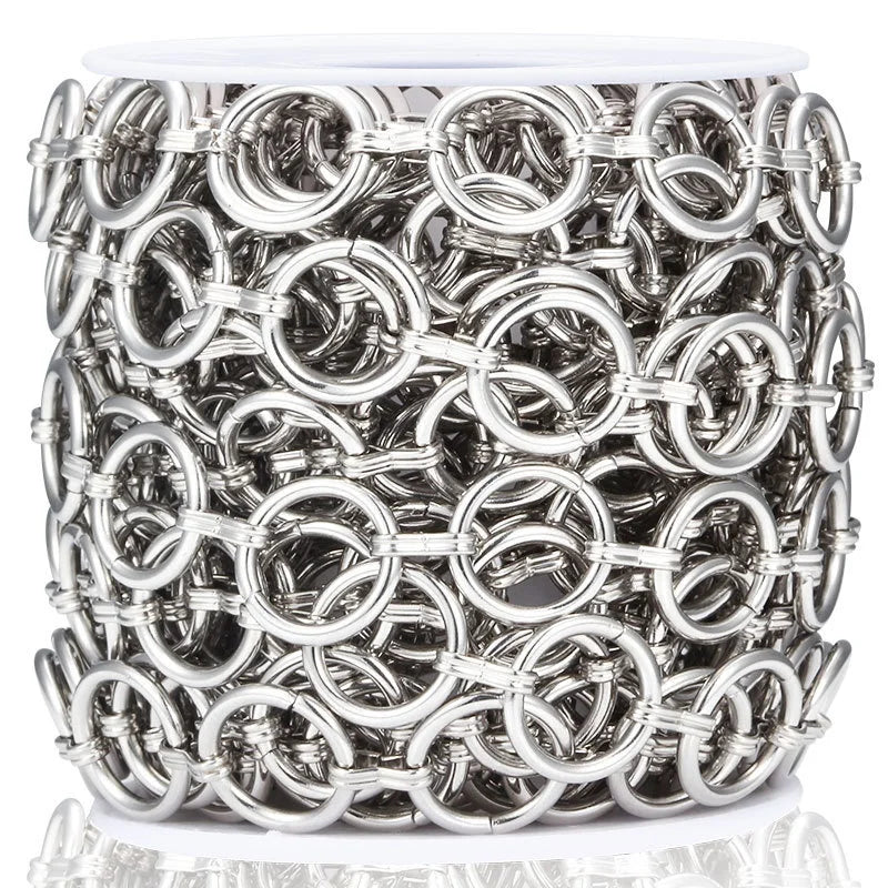 Waterproof Silver Color Stainless Steel Big Chunky O Shape Round Link Chain for Jewelry Making