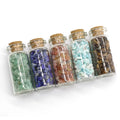 Natural Colorful Gravel Irregular Crystal  Healing Meditation Gemstone Wishing Bottle for Home Decoration Ore Stone Crafts