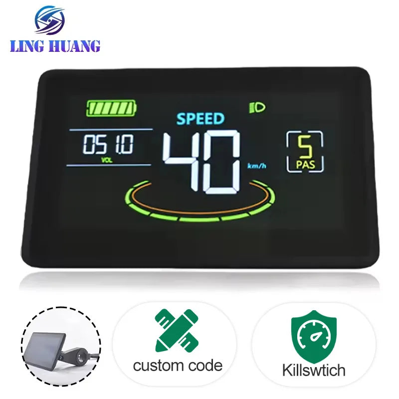 Wired Digital Bike Speedometer Rainproof Housing Easy Installation Backlight Odometer Fatbike Screen for Road/Mountain Bikes