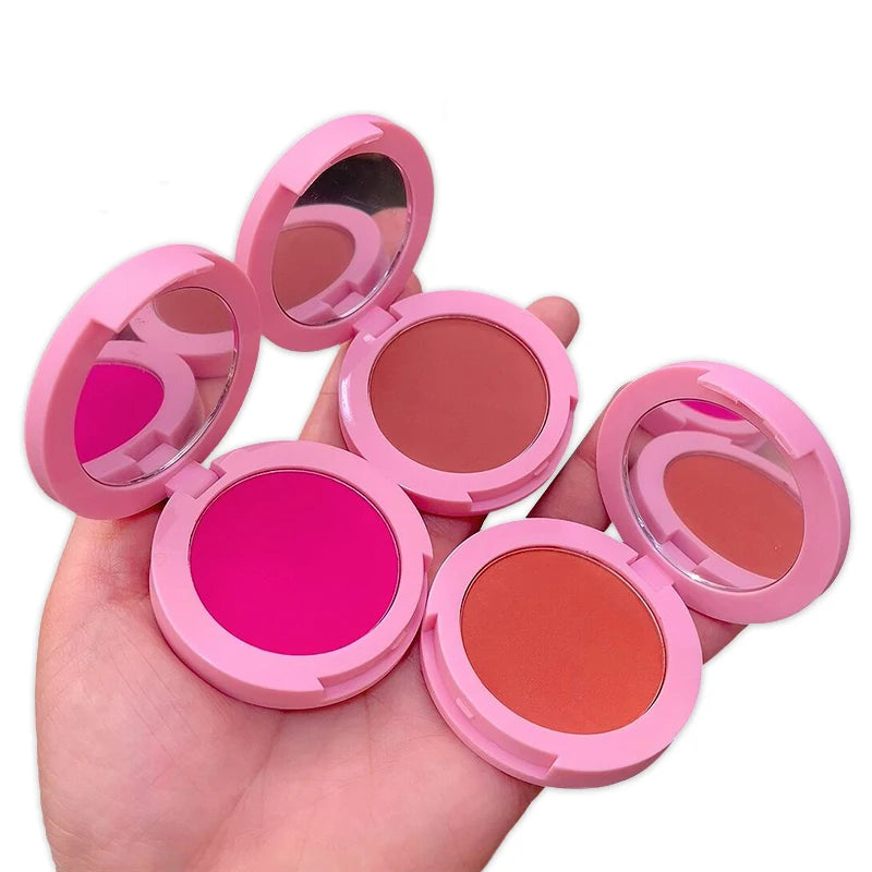 12 Colors High Quality OEM Blusher Pressed Powder Makeup Private Label Vegan Powder Blush Cheek Single Smooth Powdered Blush