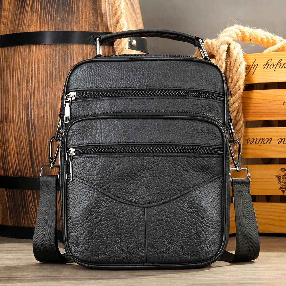 MARRANT Men Top Handle Leather Crossbody Bag Genuine Leather Side Shoulder Bag Men Leather Messenger Bag for Men