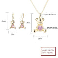 Wholesale 18K Gold Plated Korean Copper Brass Huggie Hoop Earrings Bear Flower Drop Cuff Jewelry Zircon Trendy Style Women Girls