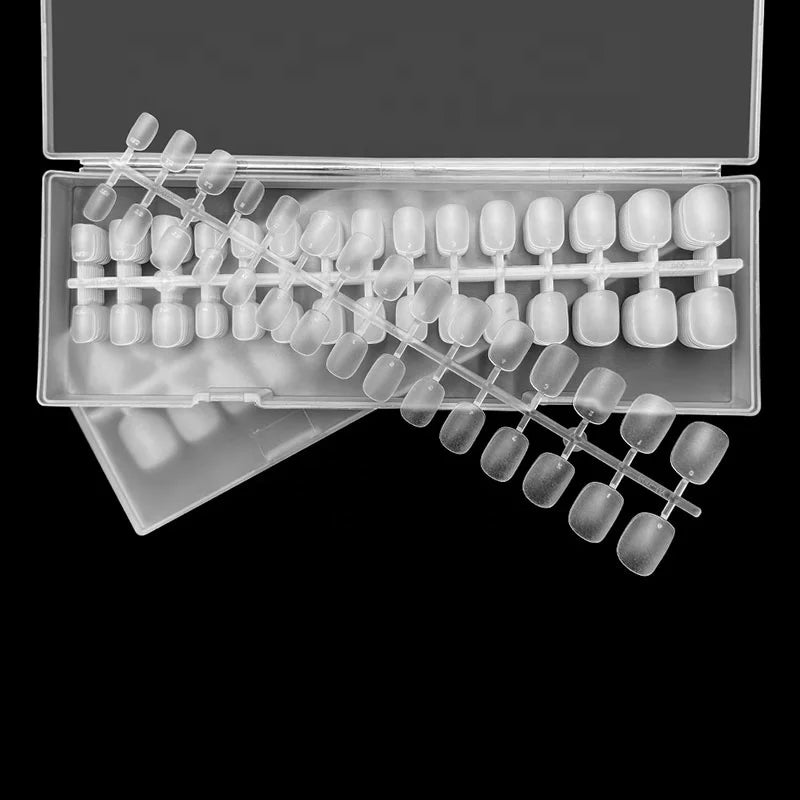 Ultra-Thin Traceless ABS Dual-Use Wearing Armor Plate Full Half Coverage Long Bottom Non-Engraved Nail Tip for Square Fingers