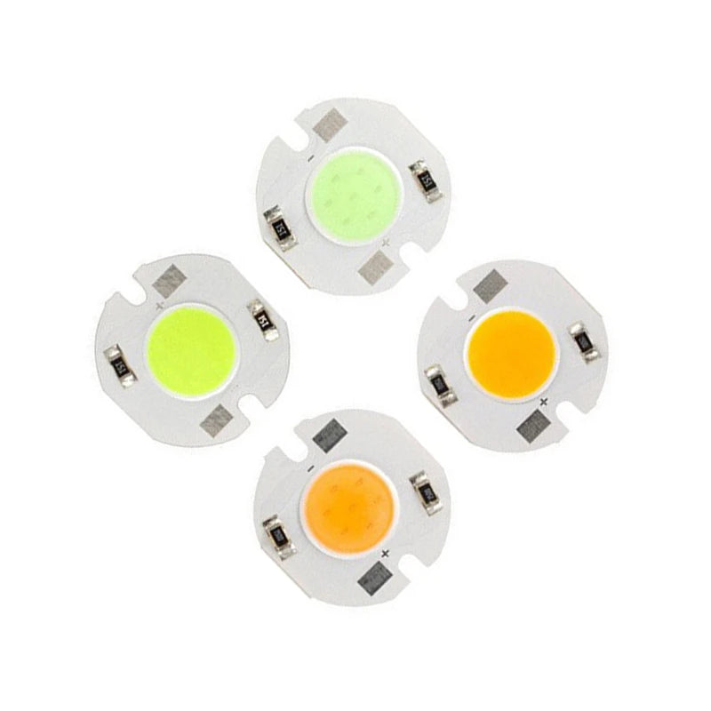 Wholesales Aluminum Base Round 22mm Cct 3000K RED PINK GREEN BLUE YELLOW 12V 24V 1W 3W 5W COB LED Chip Board for LED Downlight