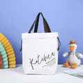 Eco-friendly Printed New Design Durable Soft Drawstring Cotton Canvas Lunch Box Bags Cotton Lunch Bag