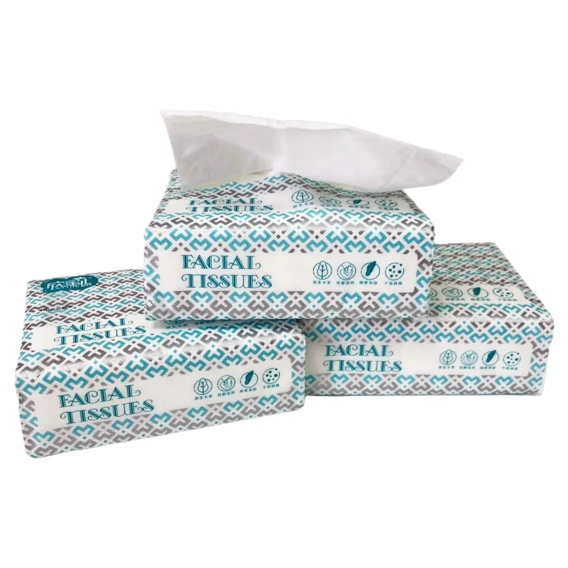 Portable 4-Layer Soft and Comfortable Facial Tissues Thickened Pocket Design for Travel Wet-Use Friendly