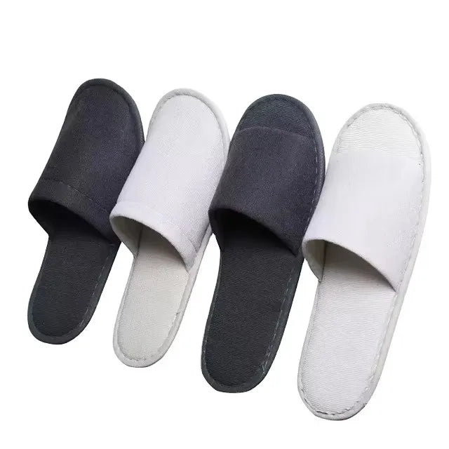 Custom Hotel Amenities Stocked Wholesale Terry Coral Velvet Hotel slippers Supply Disposable Spa Slipper